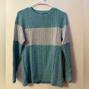 Teal and Gray Sweater